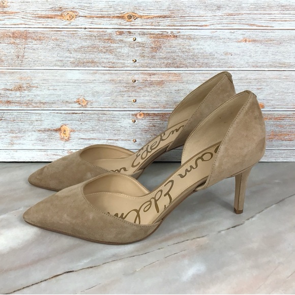 Sam Edelman Tesla D’orsay Pumps in Tan Suede - Picture 2 of 8